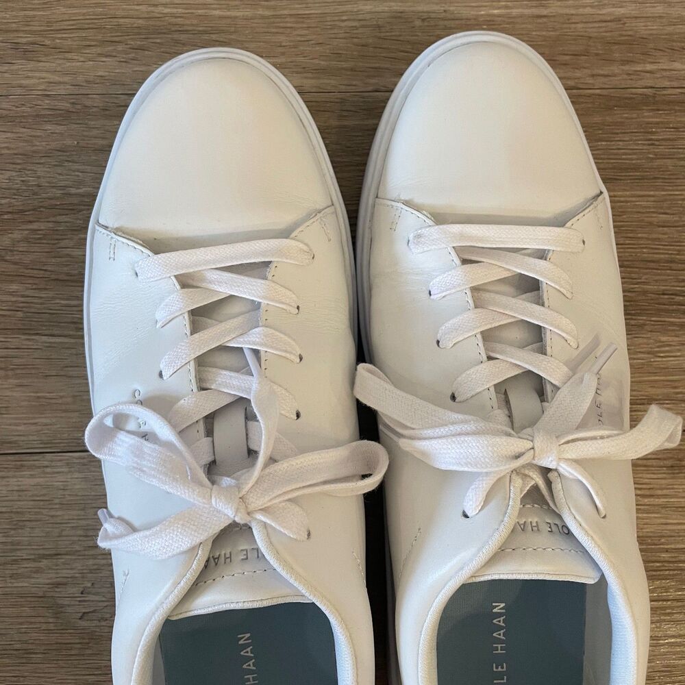 Cole Haan Womens White Leather Traveler Sneakers, size 11 - Picture 3 of 8